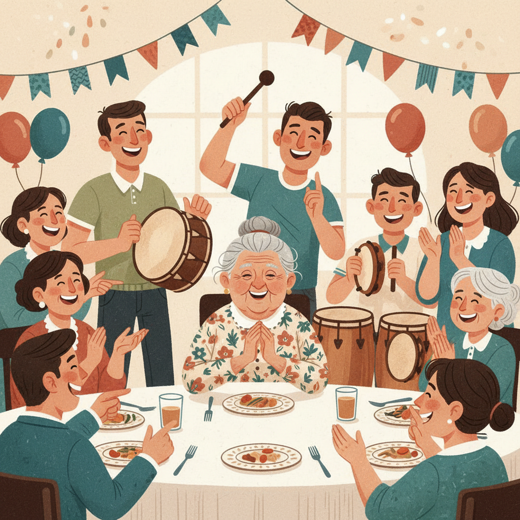 Ilustração da página 12 de O niver da Bisa