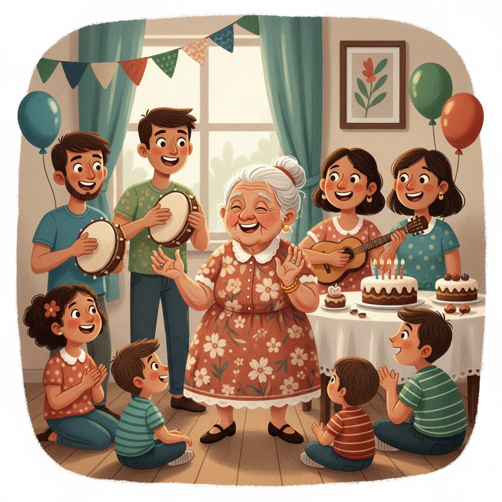 Ilustração da página 8 de O niver da Bisa